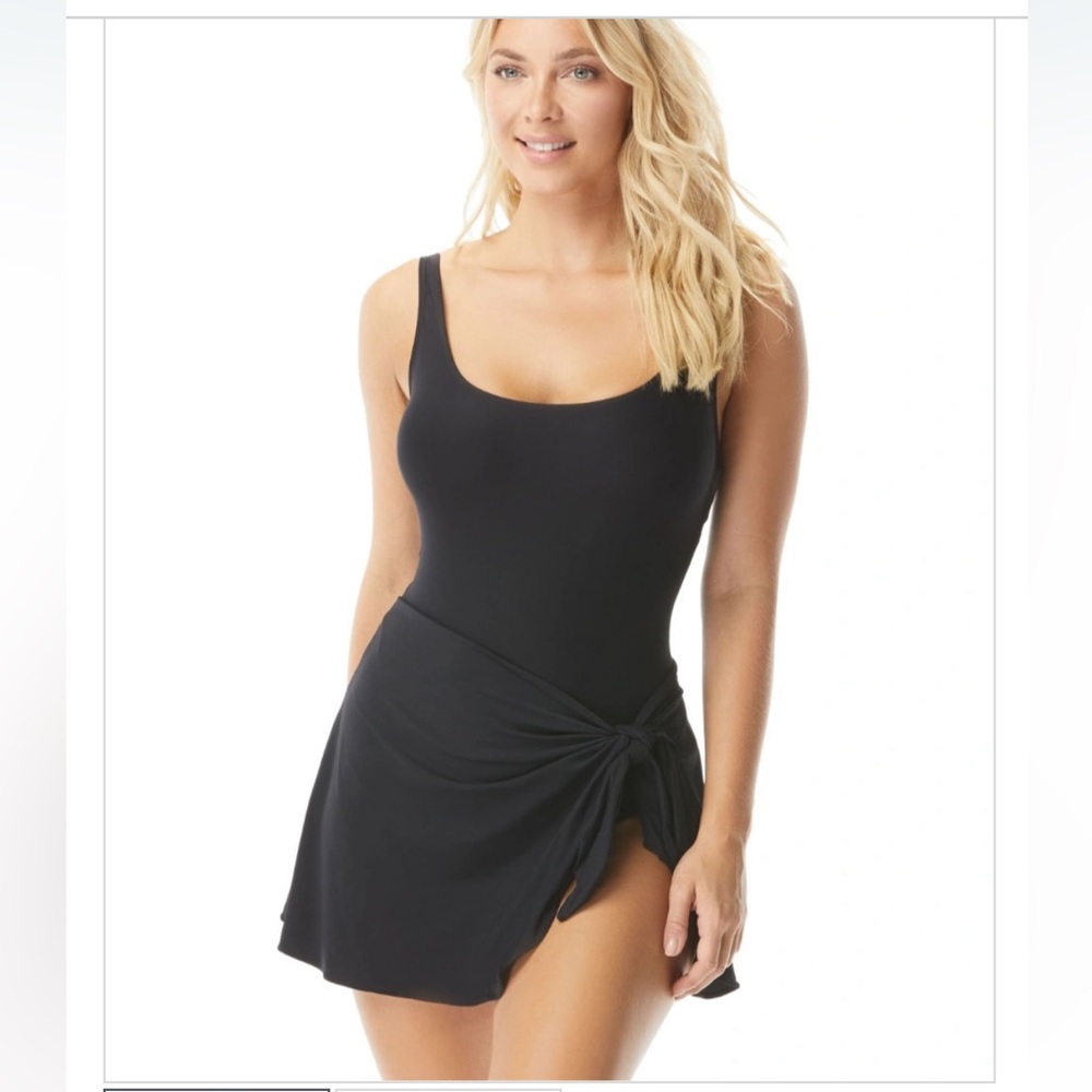 Contours By Coco Reef Empress Sarong Swimdress One Piece Swim Suit NEW Size 14 - Picture 13 of 13